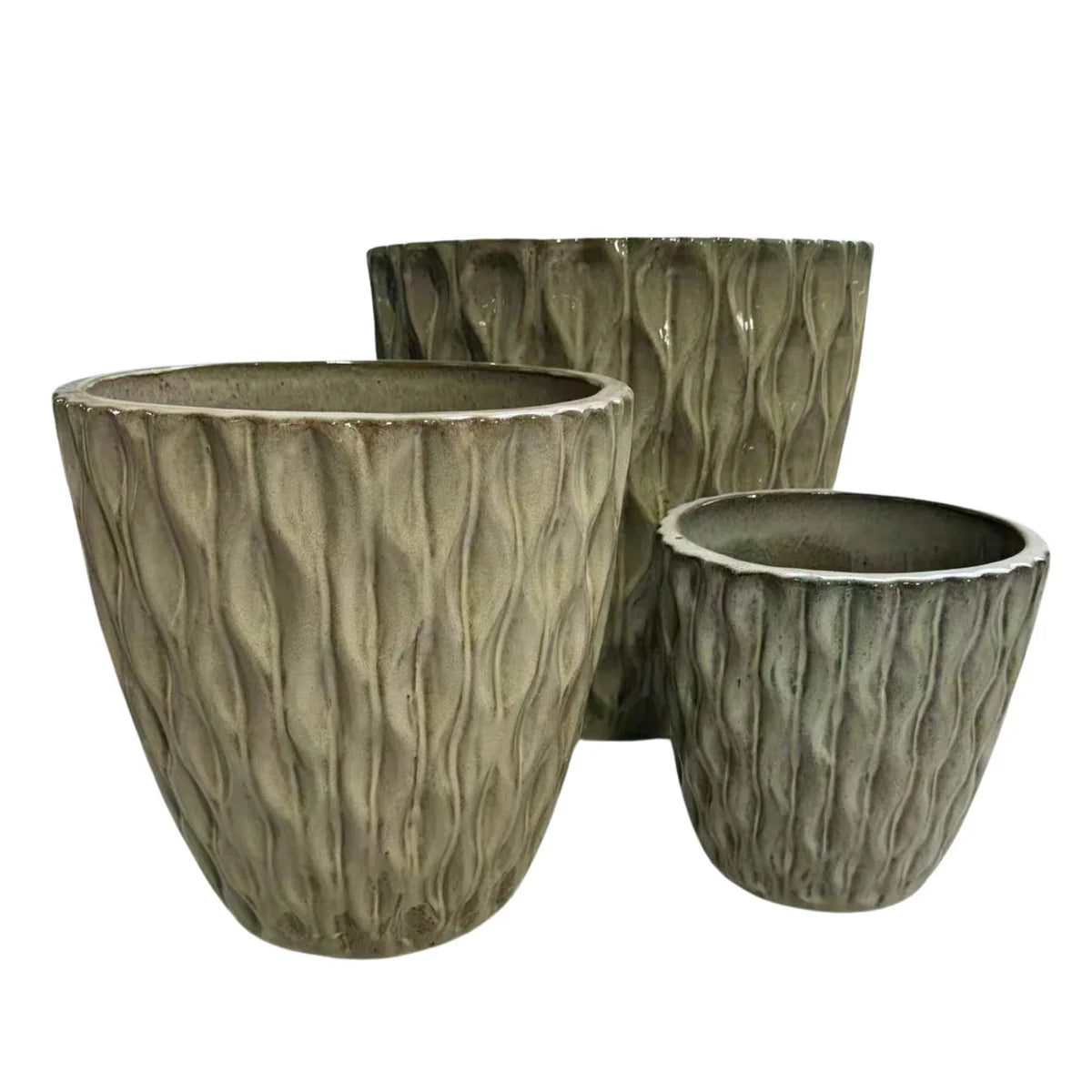 Keramický kvetináč Monet Brúsený bronz – ručne vyrábaný glazovaný kvetináč z terakoty