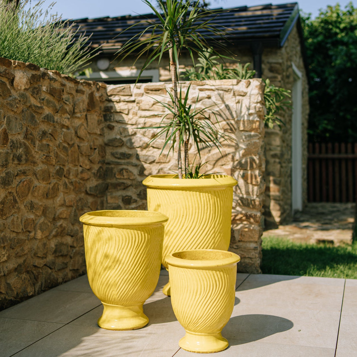 Keramický kvetináč Morgane - Žltý