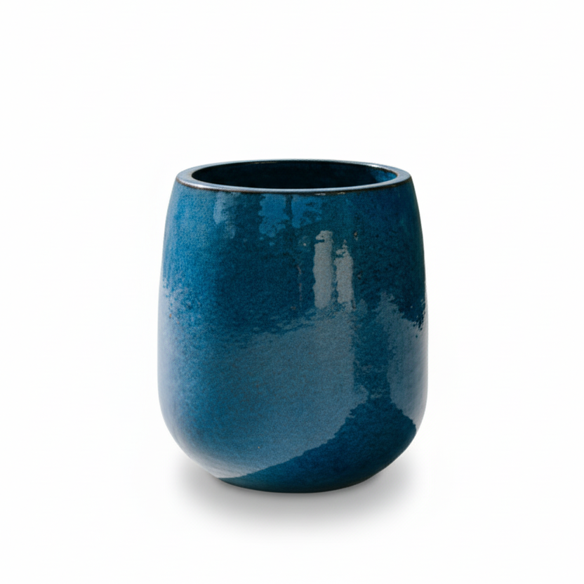 Keramický kvetináč Socrate – Azúrová modrá