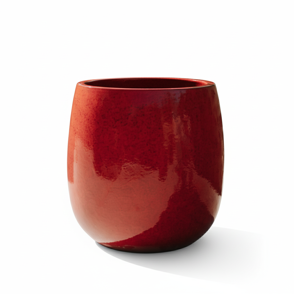 Keramický kvetináč Socrate – tropická červená