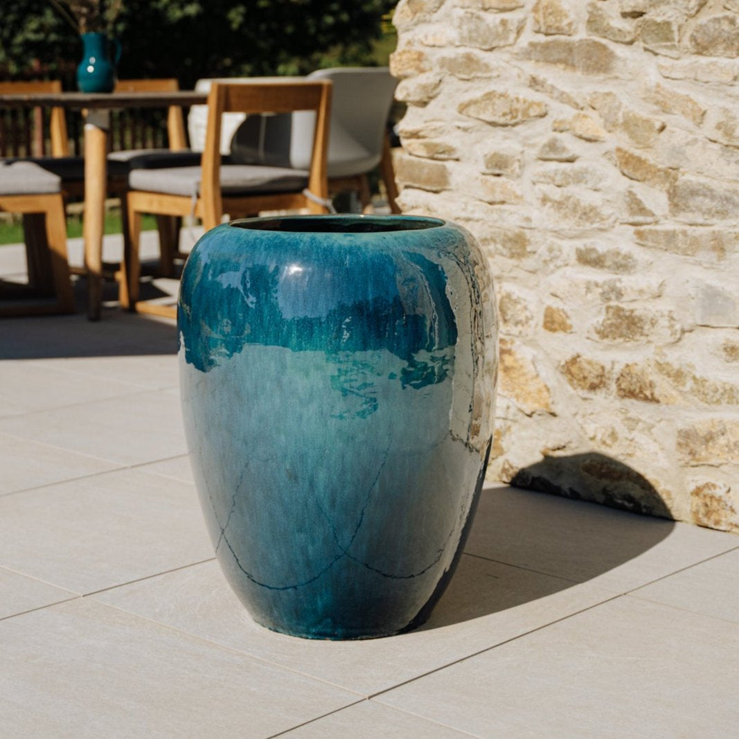 Keramický květináč Galiee - Tyrkysová - Provencelia.cz