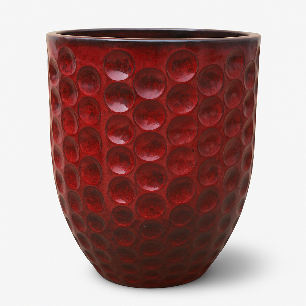 Keramický kvetináč MEROVEE - Tehlovo červená