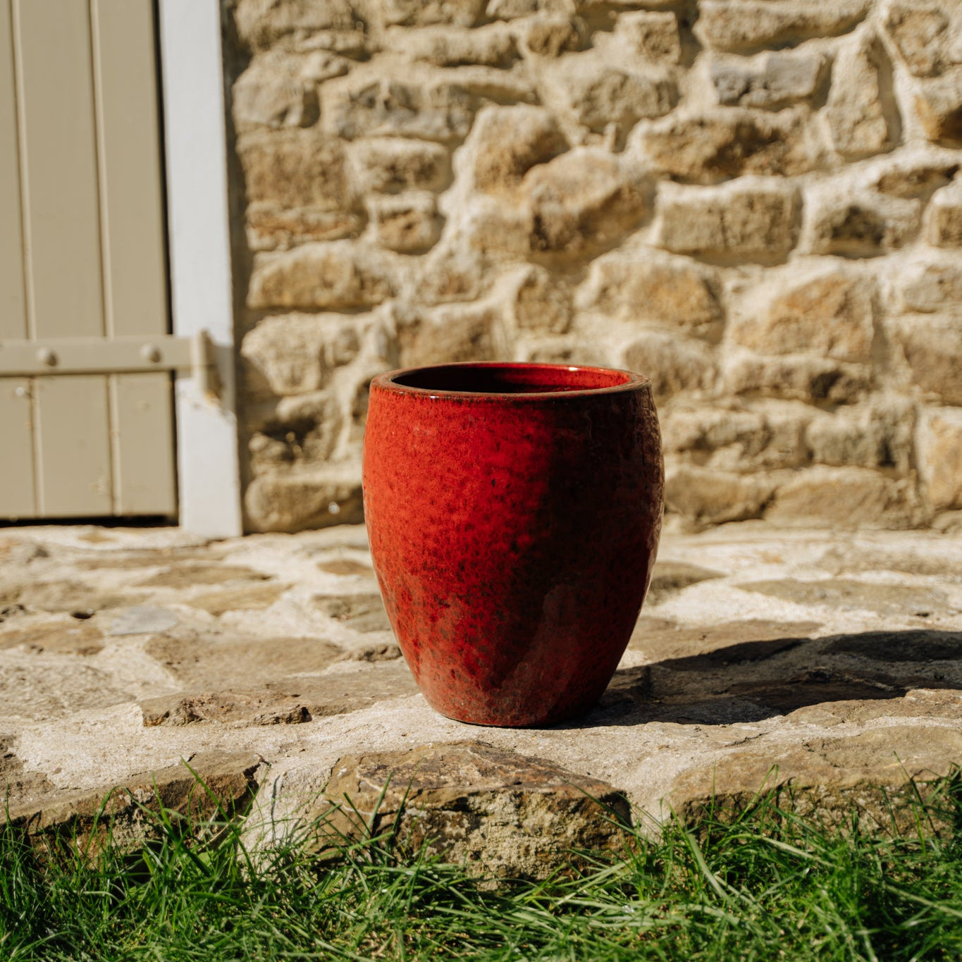 Keramický kvetináč LAFONTAINE - Topická červená.