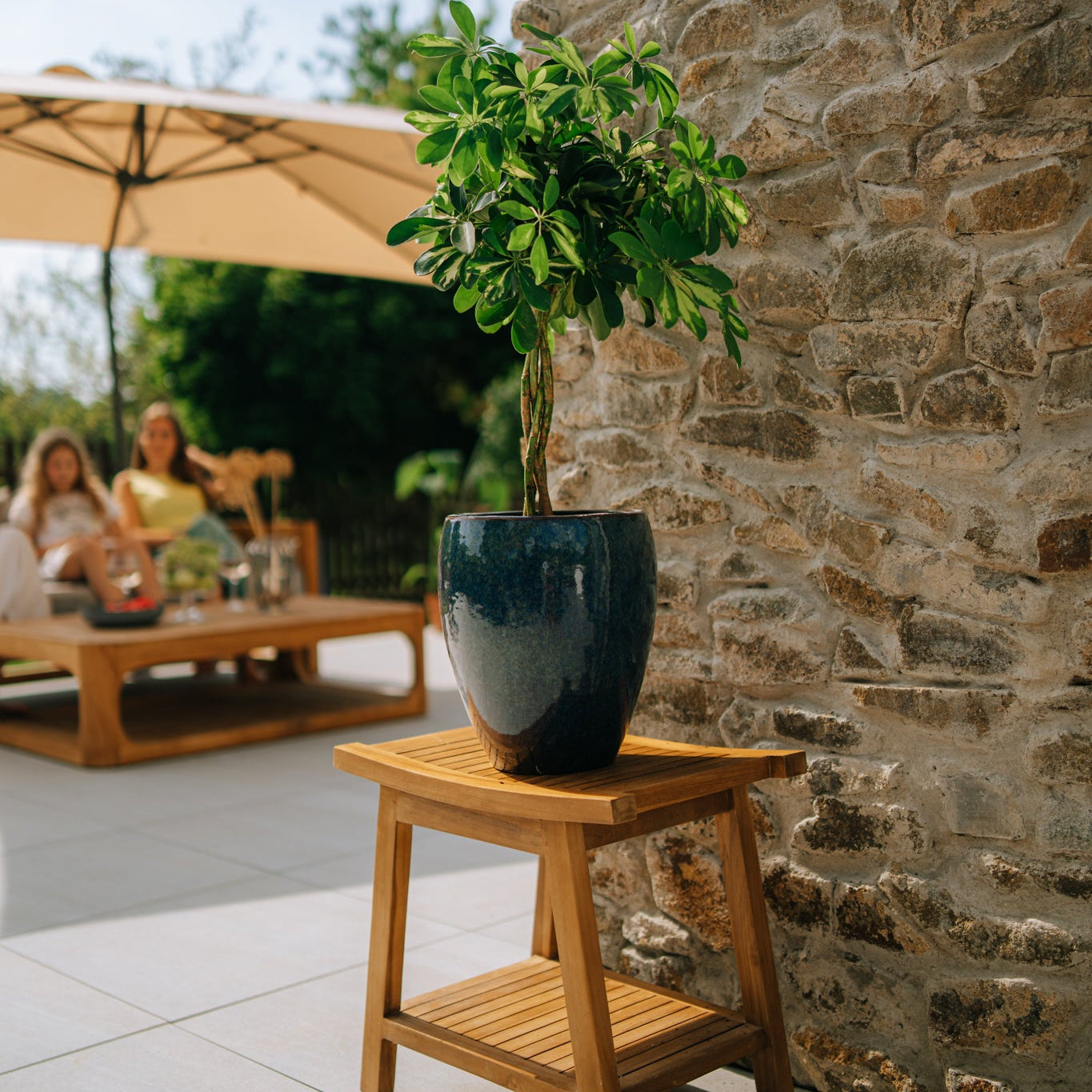 Keramický kvetináč LAFONTAINE - Morsky modrá