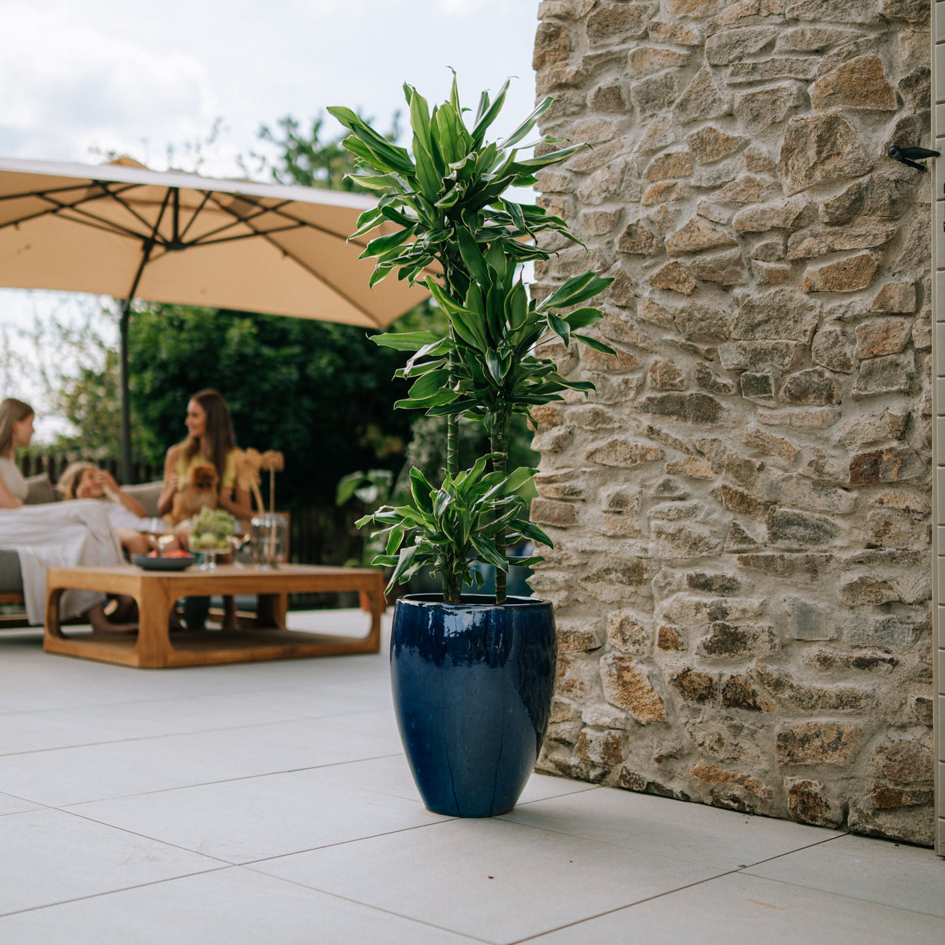 Keramický kvetináč LAFONTAINE - Morsky modrá