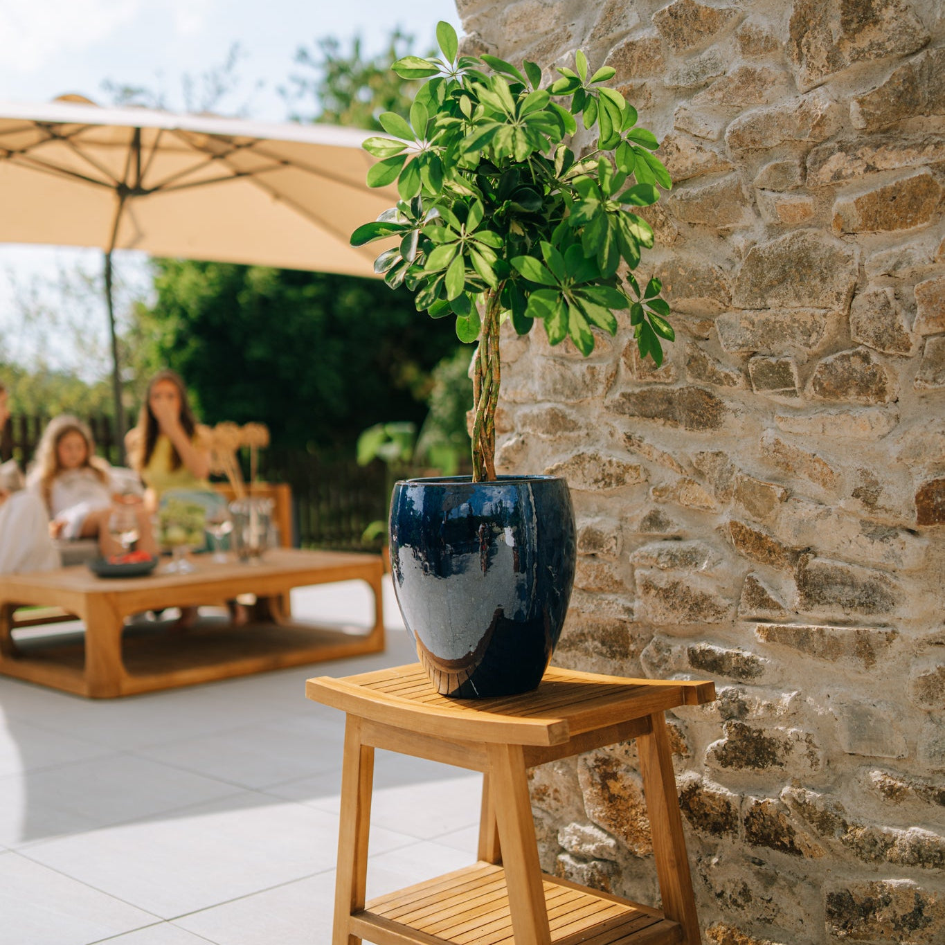 Keramický kvetináč LAFONTAINE - Morsky modrá