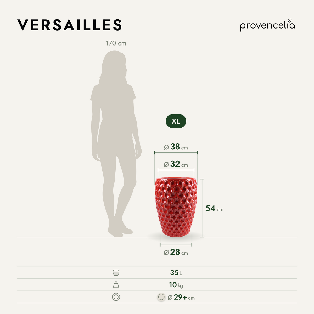 VERSAILLES XL – rozmery
