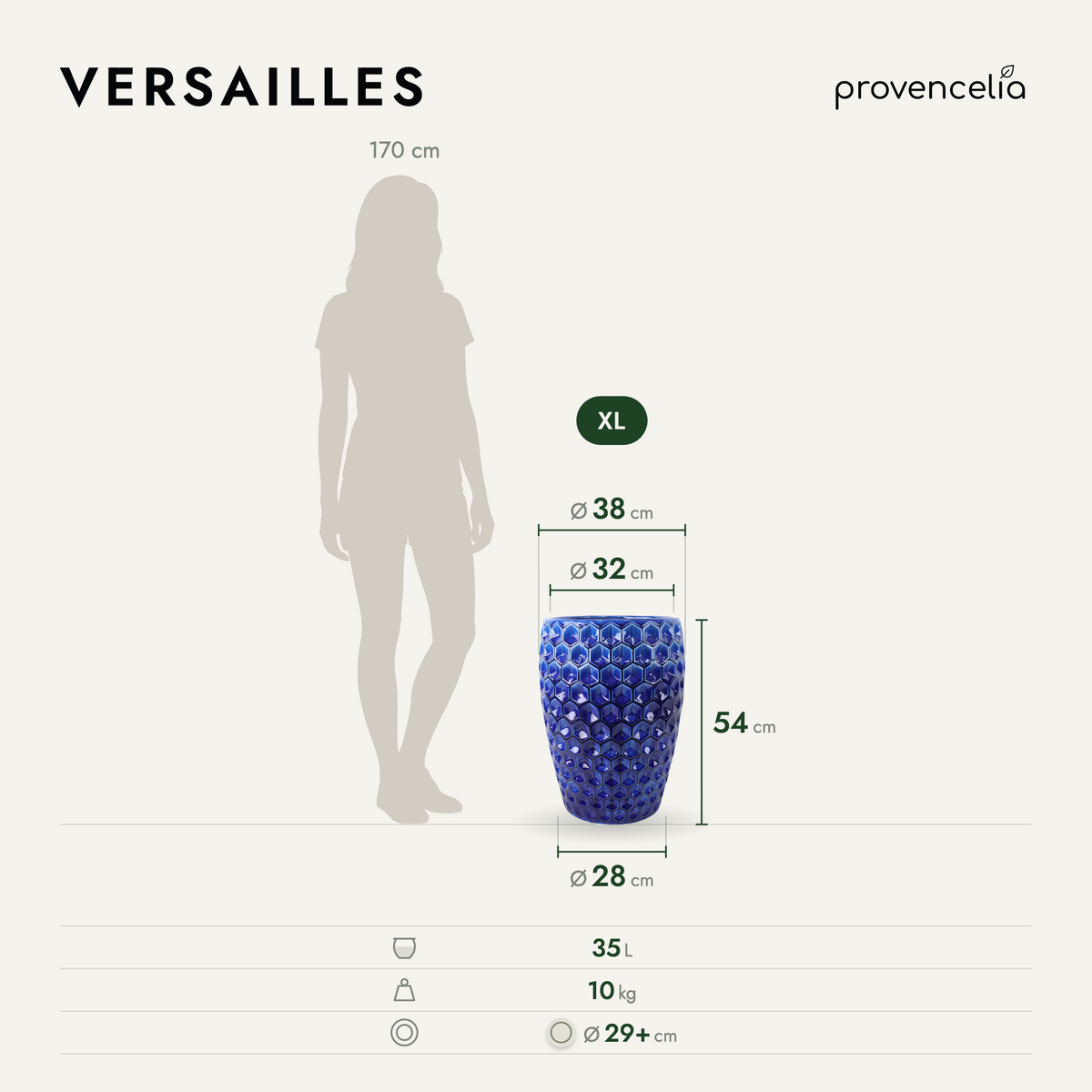 VERSAILLES XL – rozmery