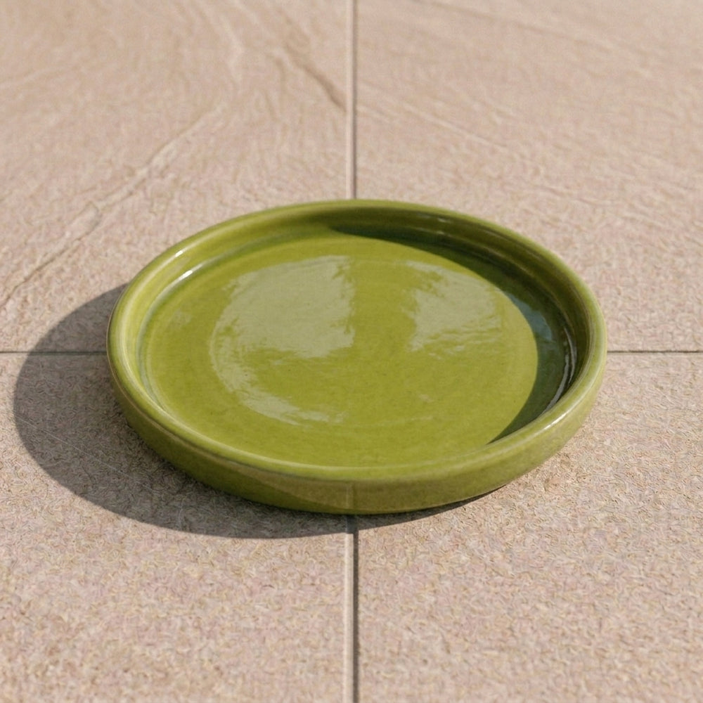 Podmiska pod kvetináč - Olivovo Zelená (Ø 15–40 cm)