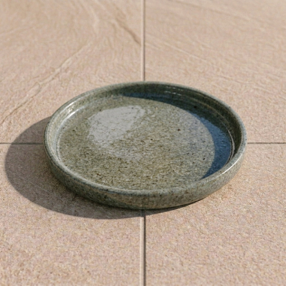 Podmiska pod kvetináč - Tigrovaná biela (Ø 15–40 cm)