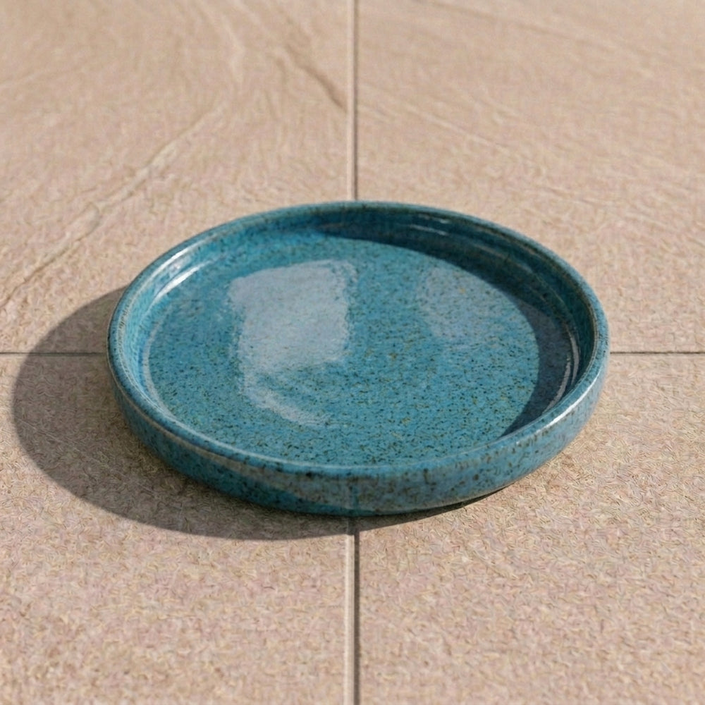 Podmiska pod kvetináč - Oceľovo Modrá (Ø 15–40 cm)
