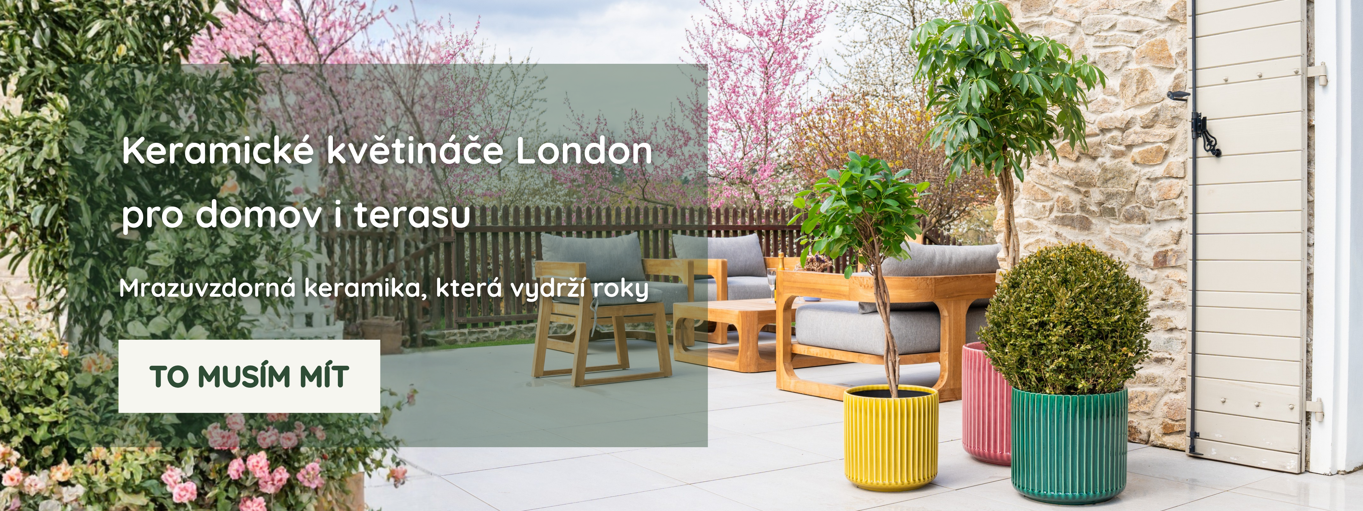 Kolekce London – keramické květináče Provencelia, ručně vyráběné