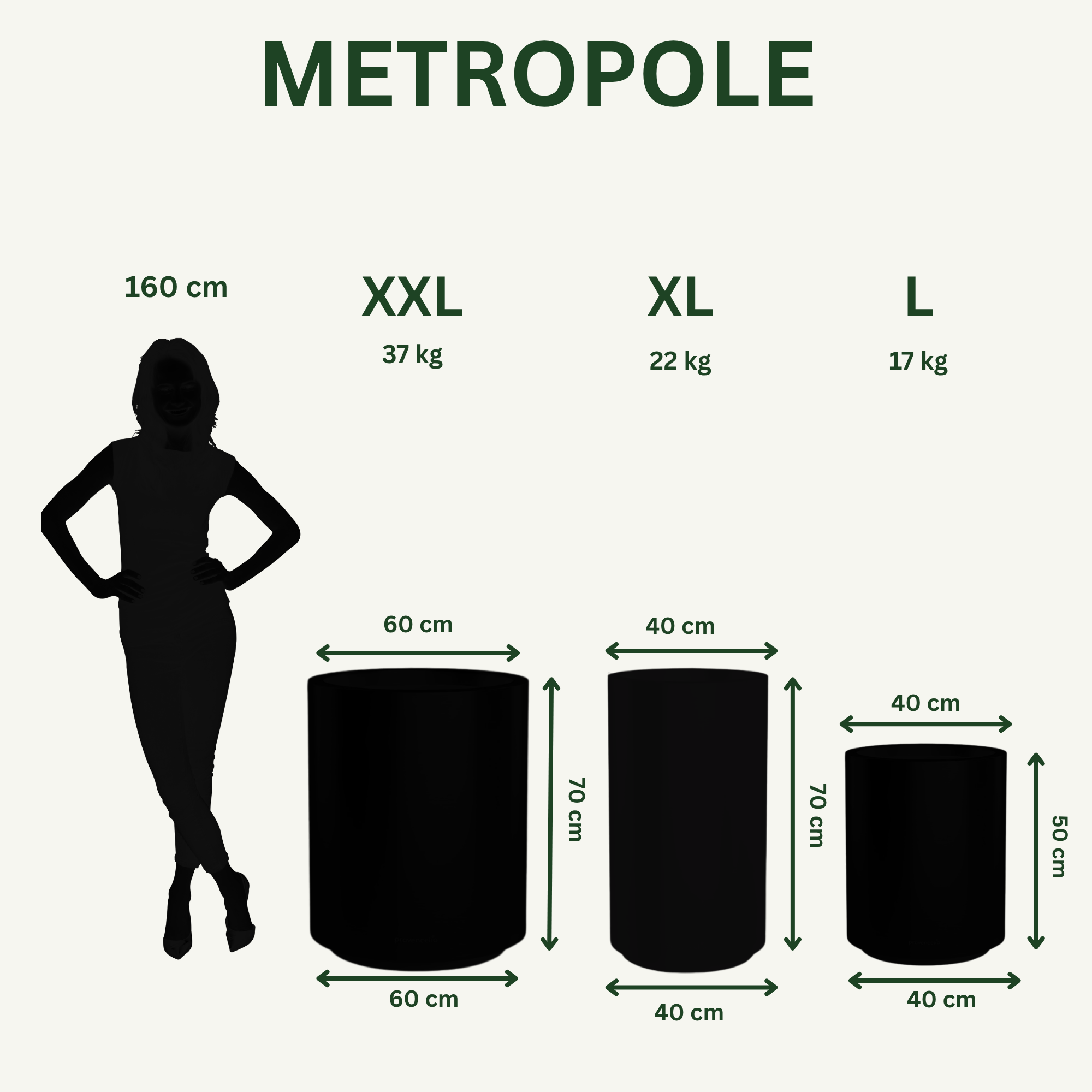 Olivovník (silný kmeň) v kvetináči METROPOLE 60×70cm — Medená