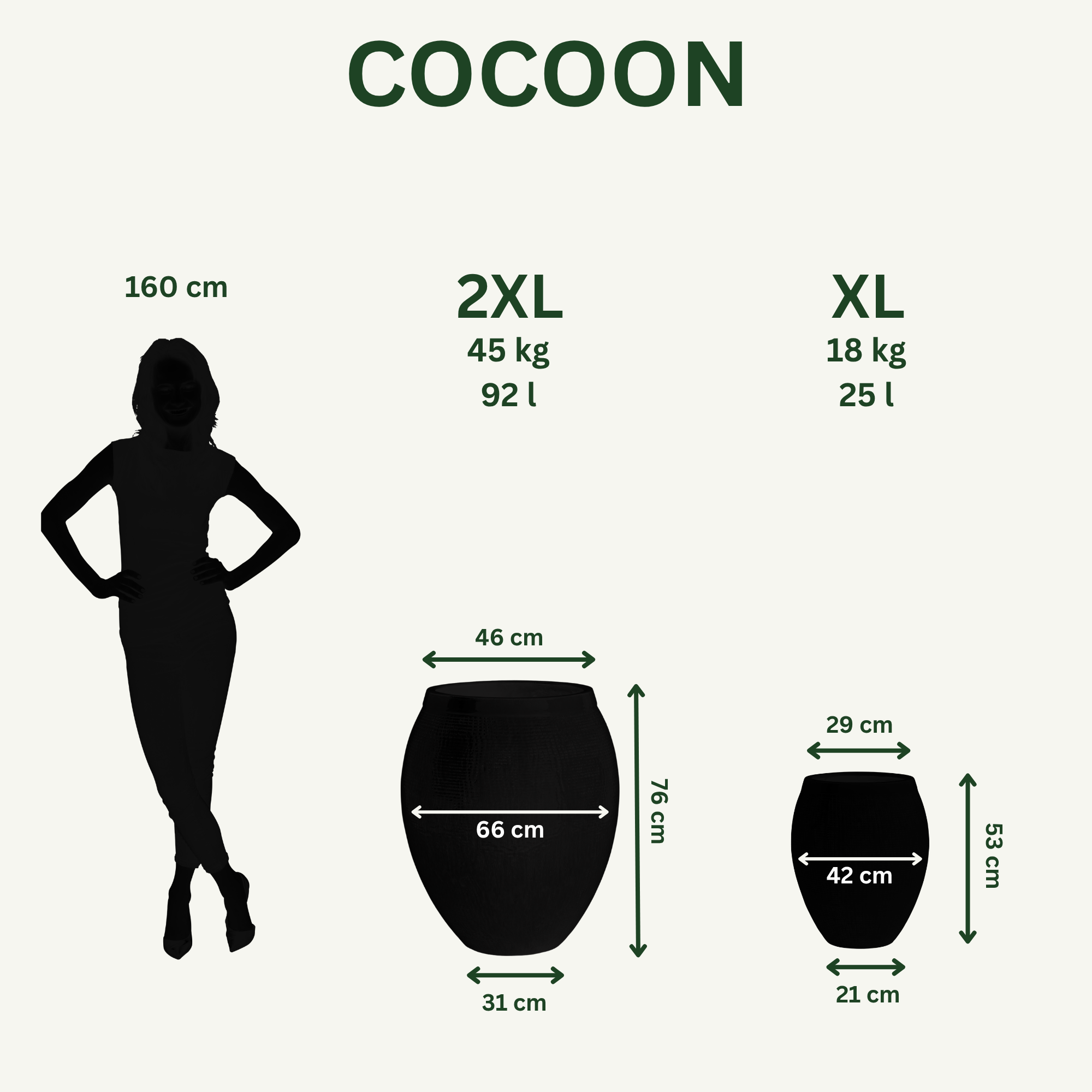 COCOON - Oceánska Modrá – veľký ručne vyrábaný vonkajší kvetináč z vysoko vypálenej keramiky, mrazuvzdorný - XL (42 x 53 cm)