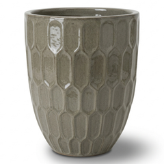 Keramický kvetináč Daudet Brúsený bronz – ručne vyrábaný glazovaný kvetináč z terakoty