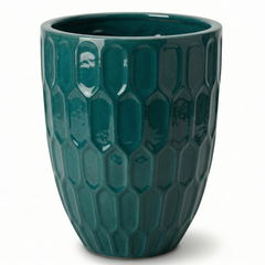 Keramický kvetináč Daudet Tyrkysový - ručne vyrábaný glazovaný kvetináč z terakoty