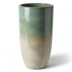 Vysoký keramický květináč Eiffel2 - Letná mlha – ručně vyráběný květináč