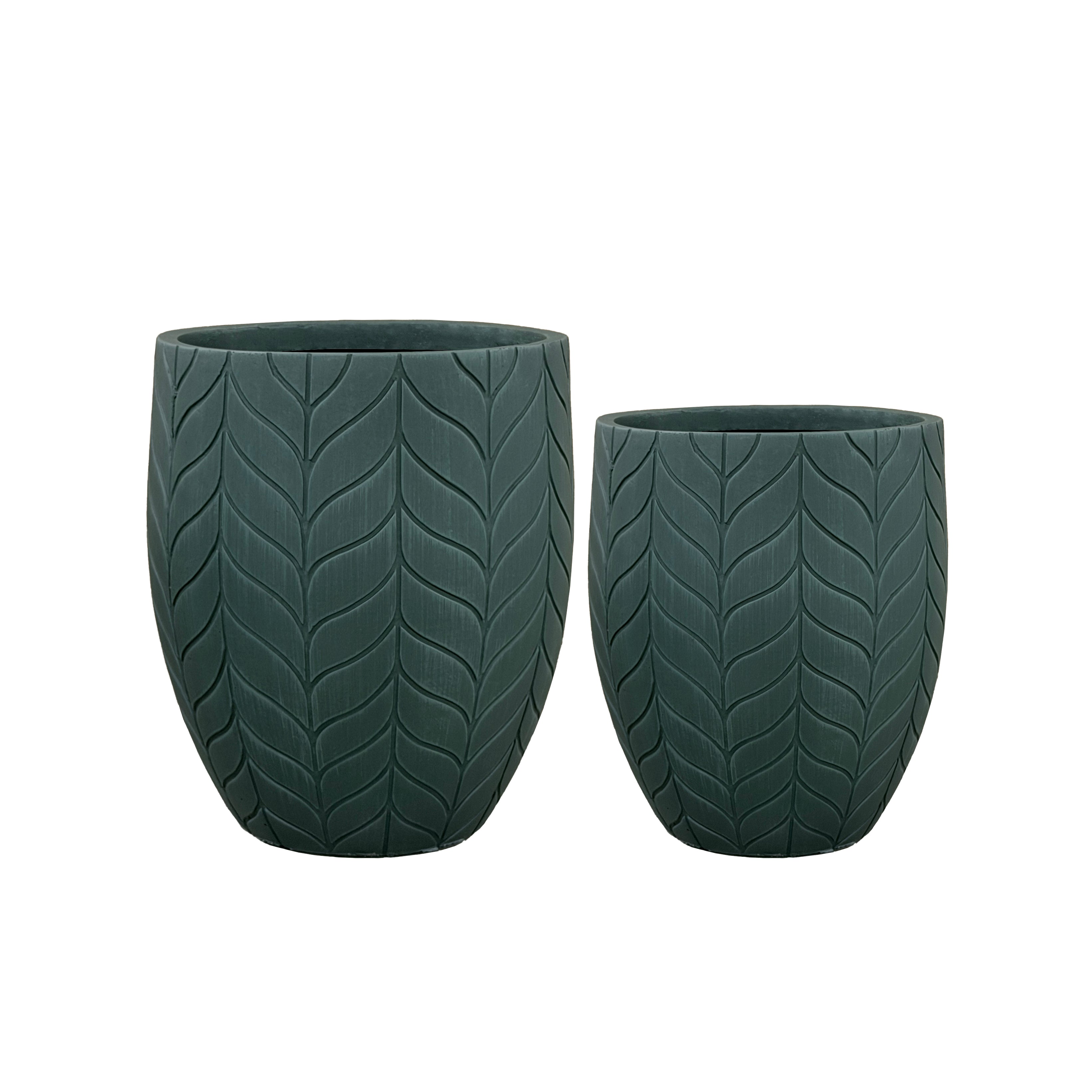 Betonový květináč Essence - Tmavě zelená