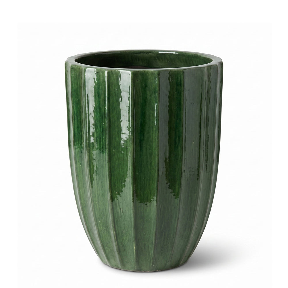 Keramický kvetináč Hugo Brúsený bronz - ručne vyrábaný glazovaný kvetináč z keramiky - XL: 44 x 59 cm
