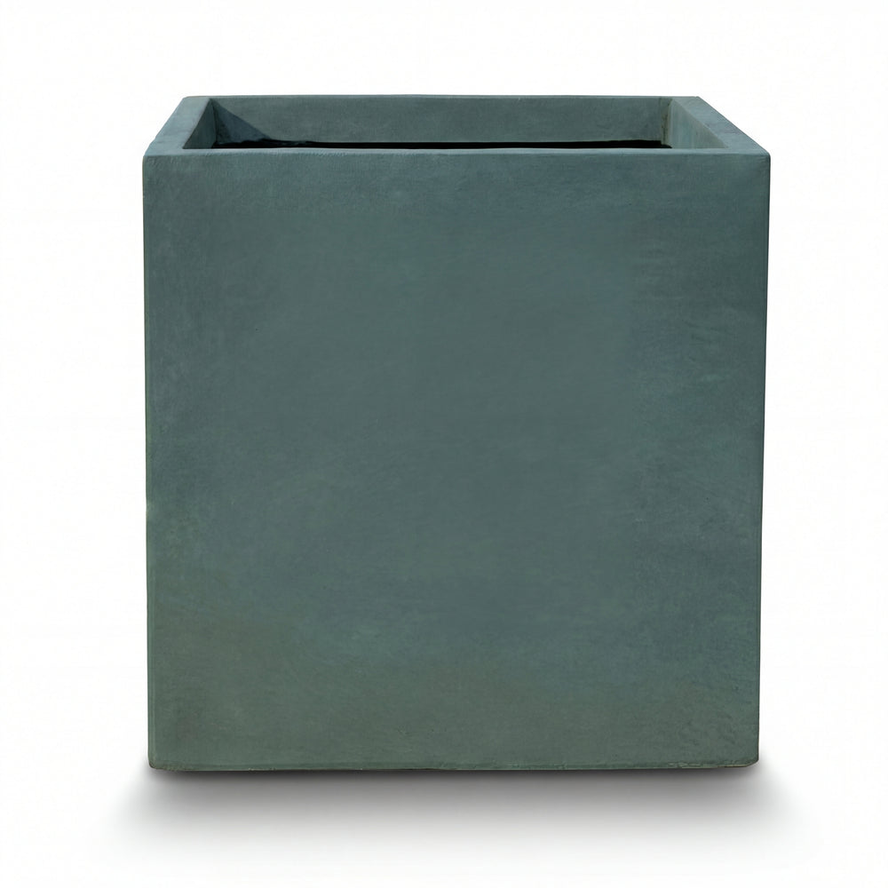 Betonový kvetináč Kubix (75 x 75 x 75 cm) - Tmavozelená