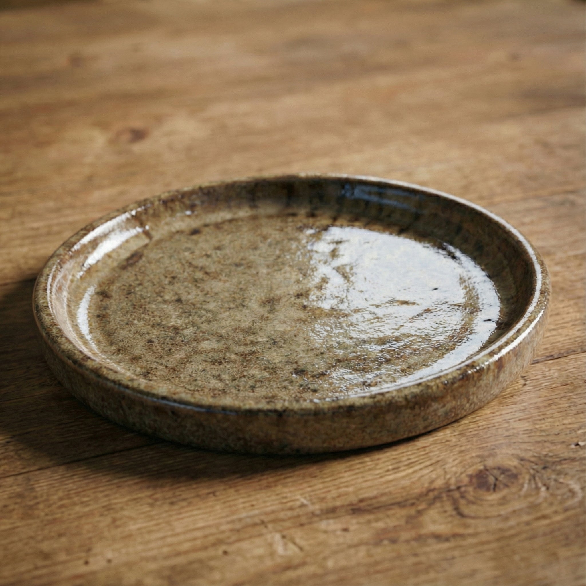 Podmiska pod květináč - Broušený bronz