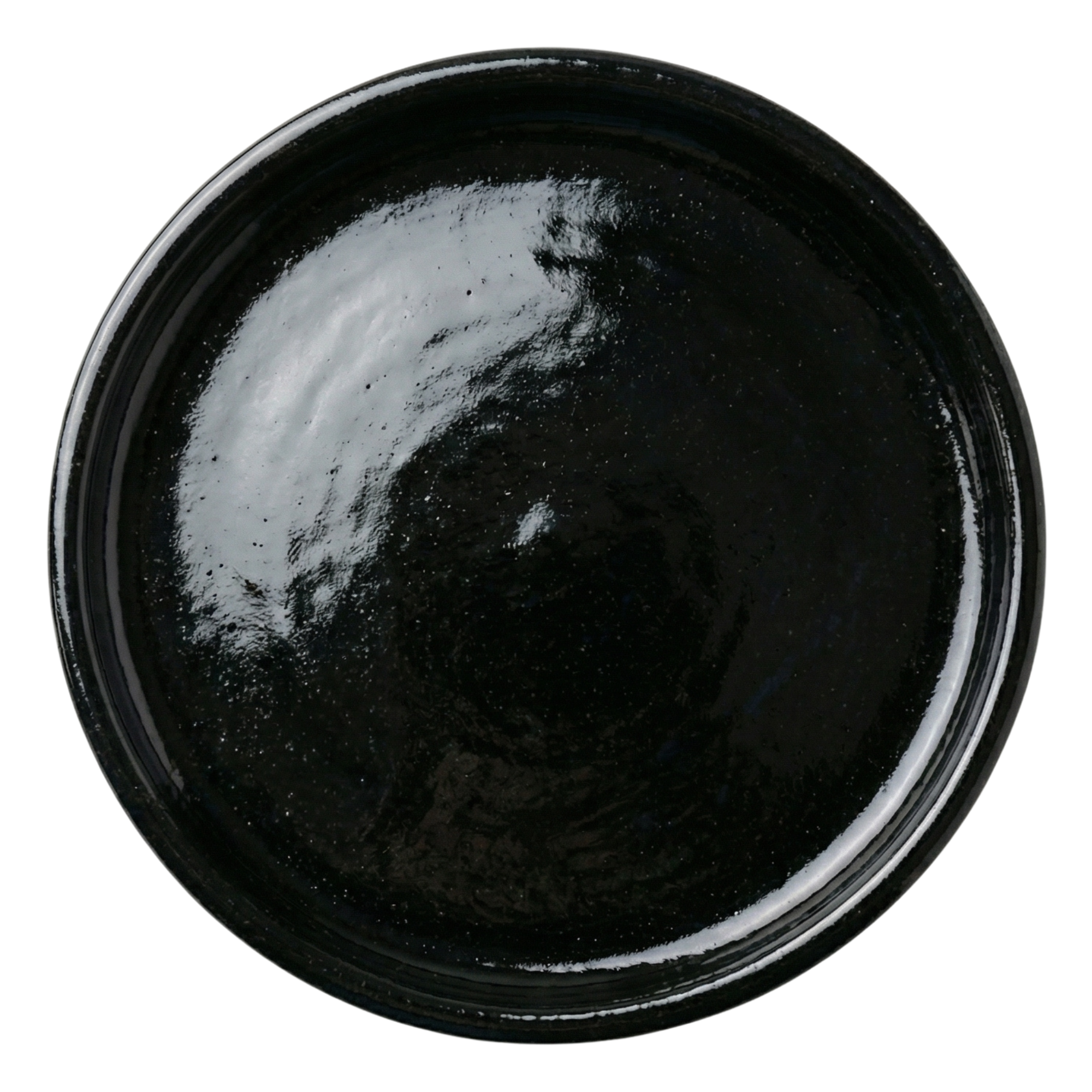 Keramická podmiska pod kvetináč – Čierna