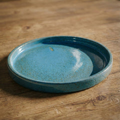 Podmiska pod kvetináč - Oceľovo modrá