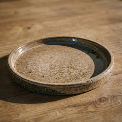 Podmiska pod kvetináč - Tigrovaná biela