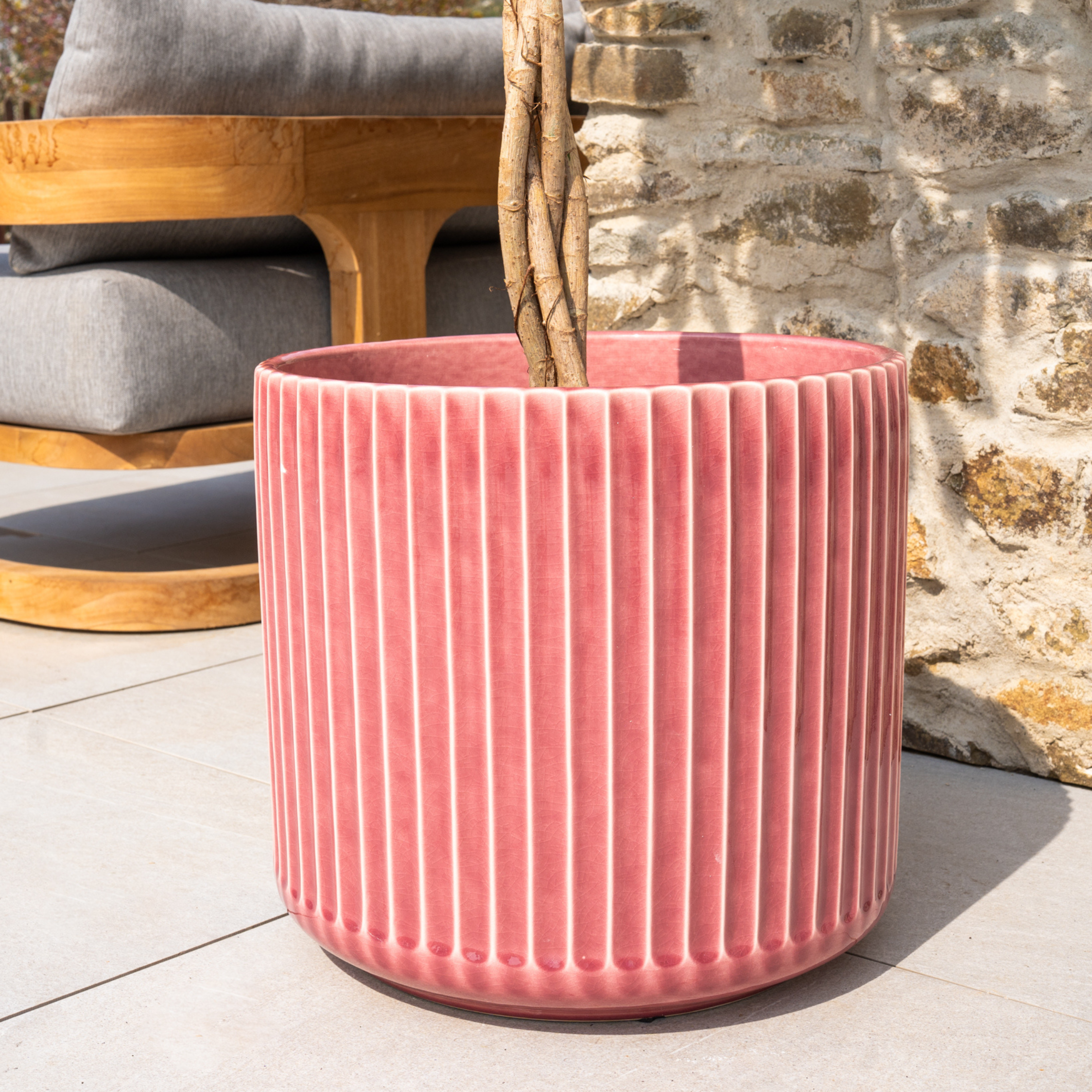 Keramický kvetináč London – Ružový