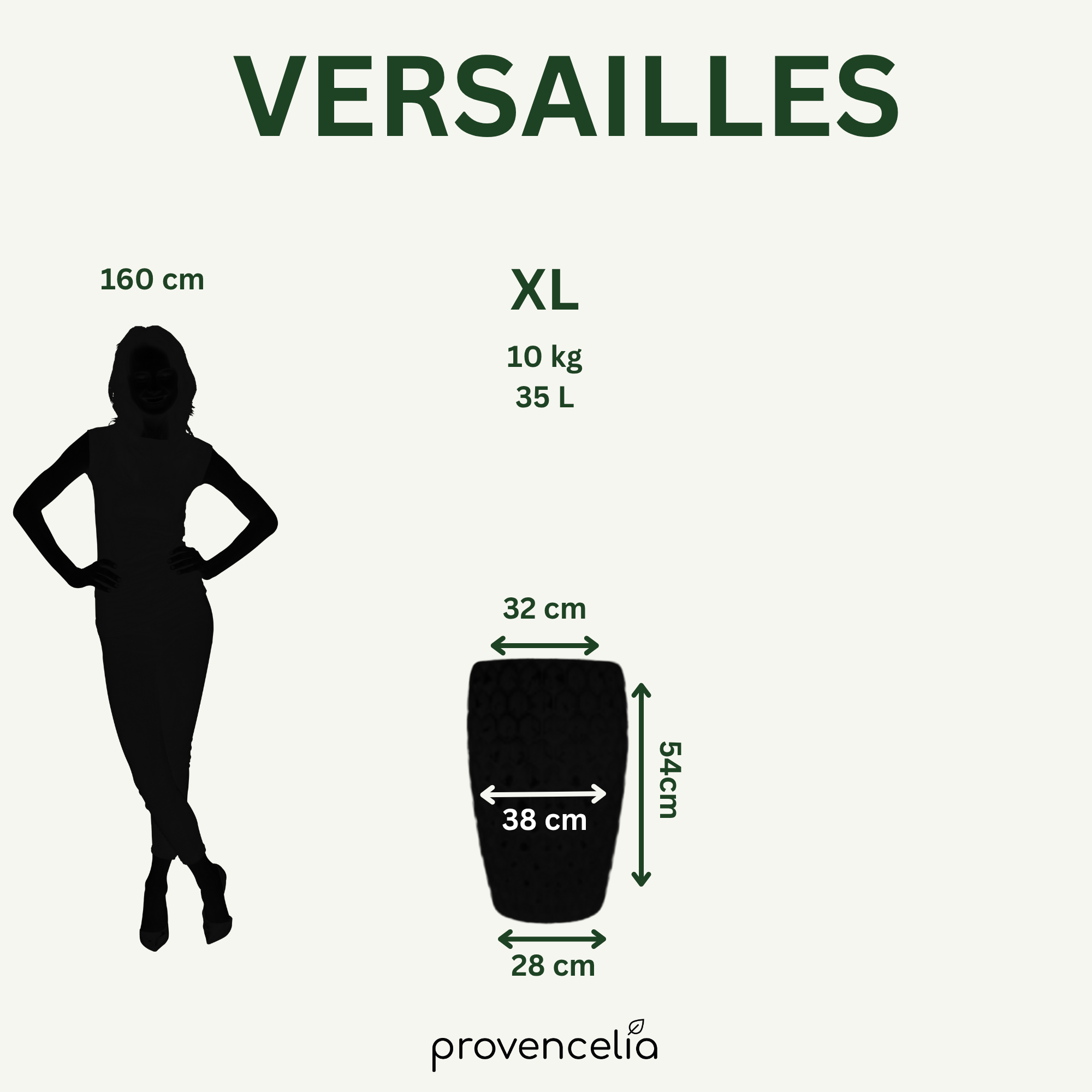 Keramický kvetináč Versaille – Tmavozelená