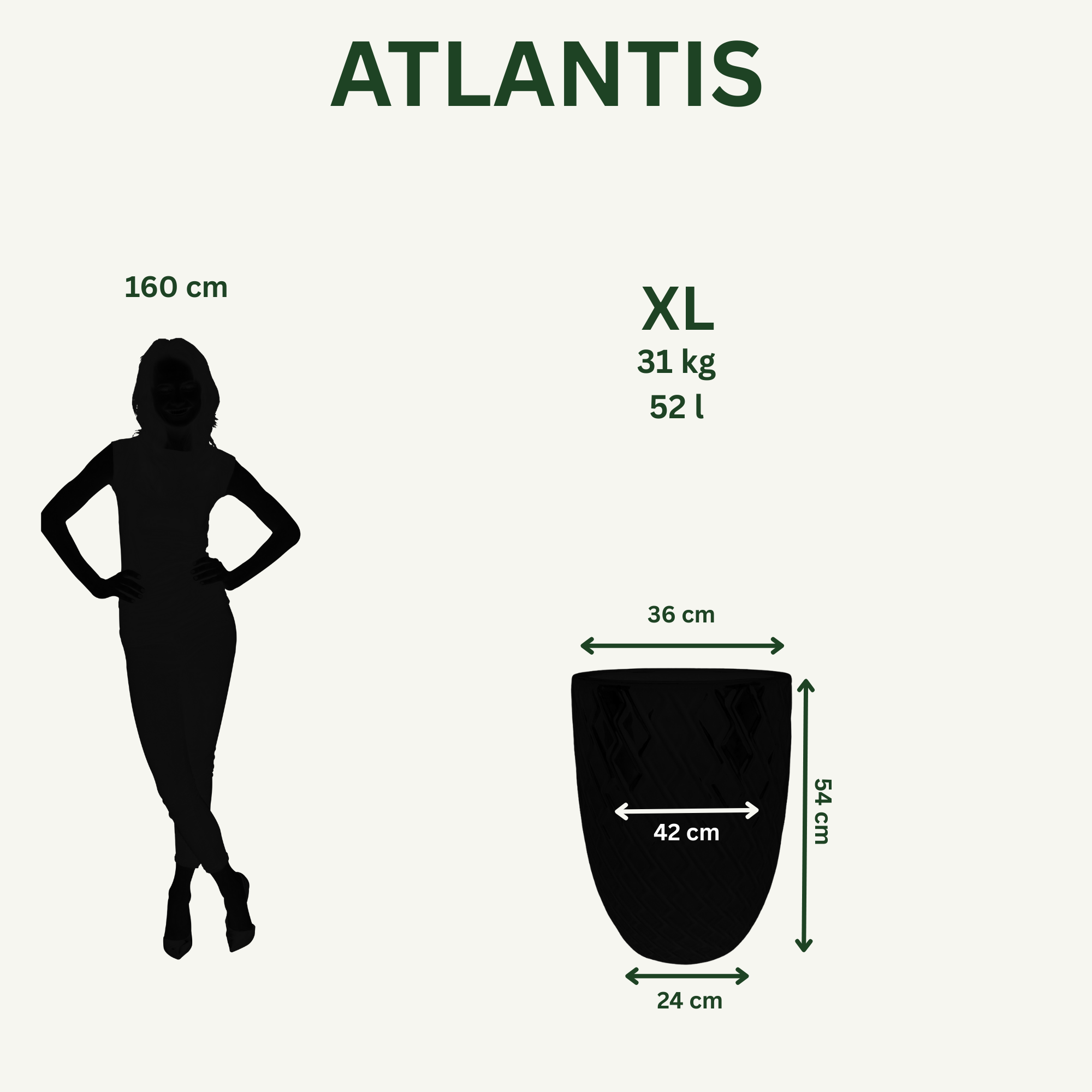 Keramický kvetináč Atlantis