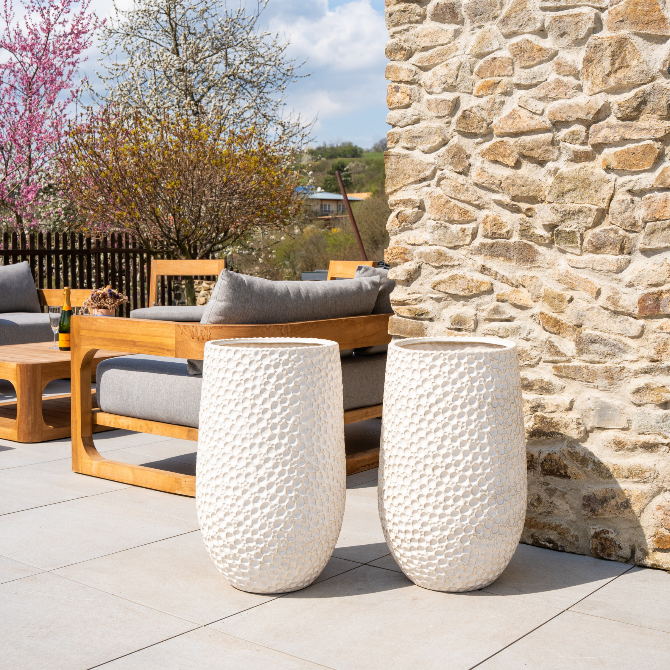 Keramický kvetináč Paris – biely