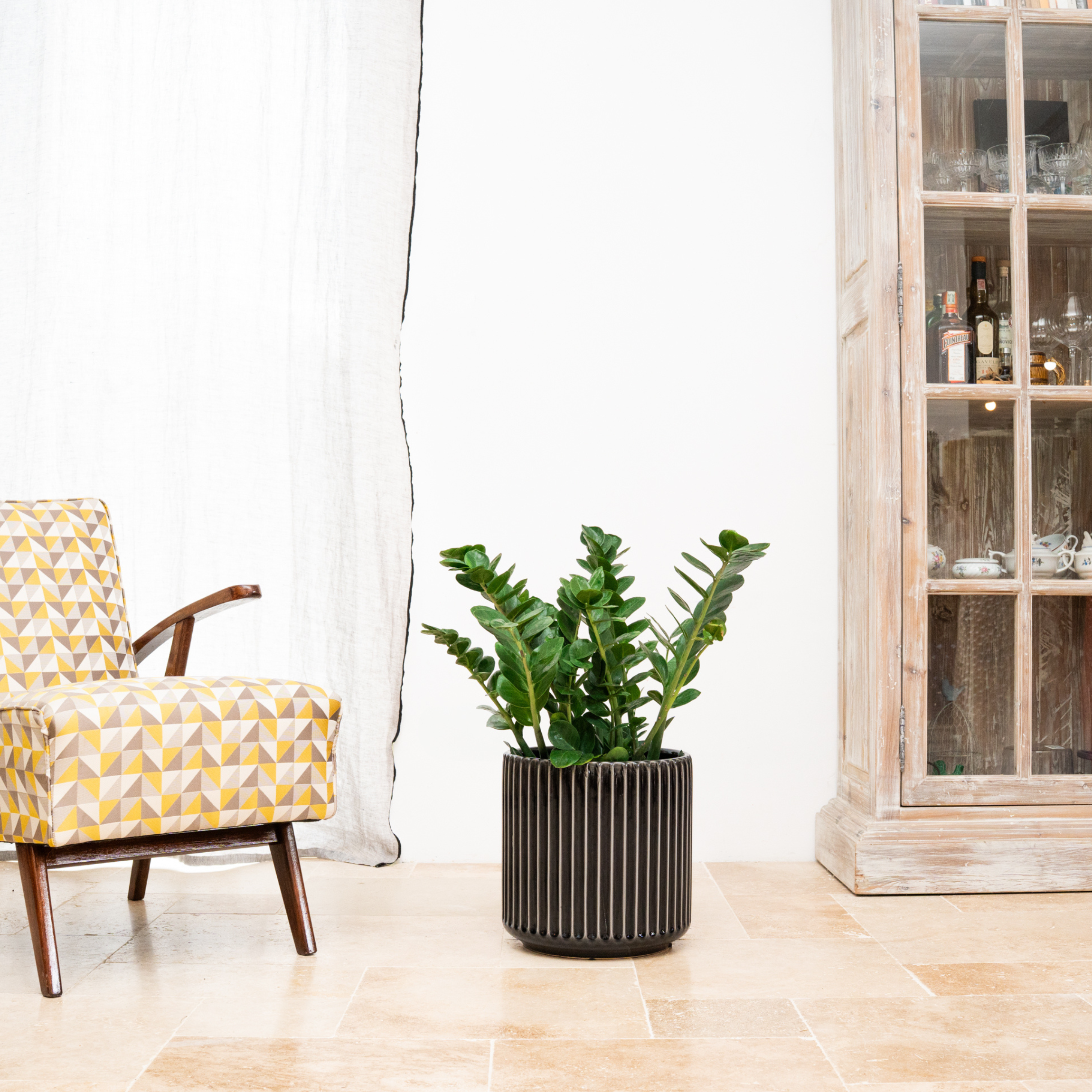 Keramický kvetináč London – Sivá