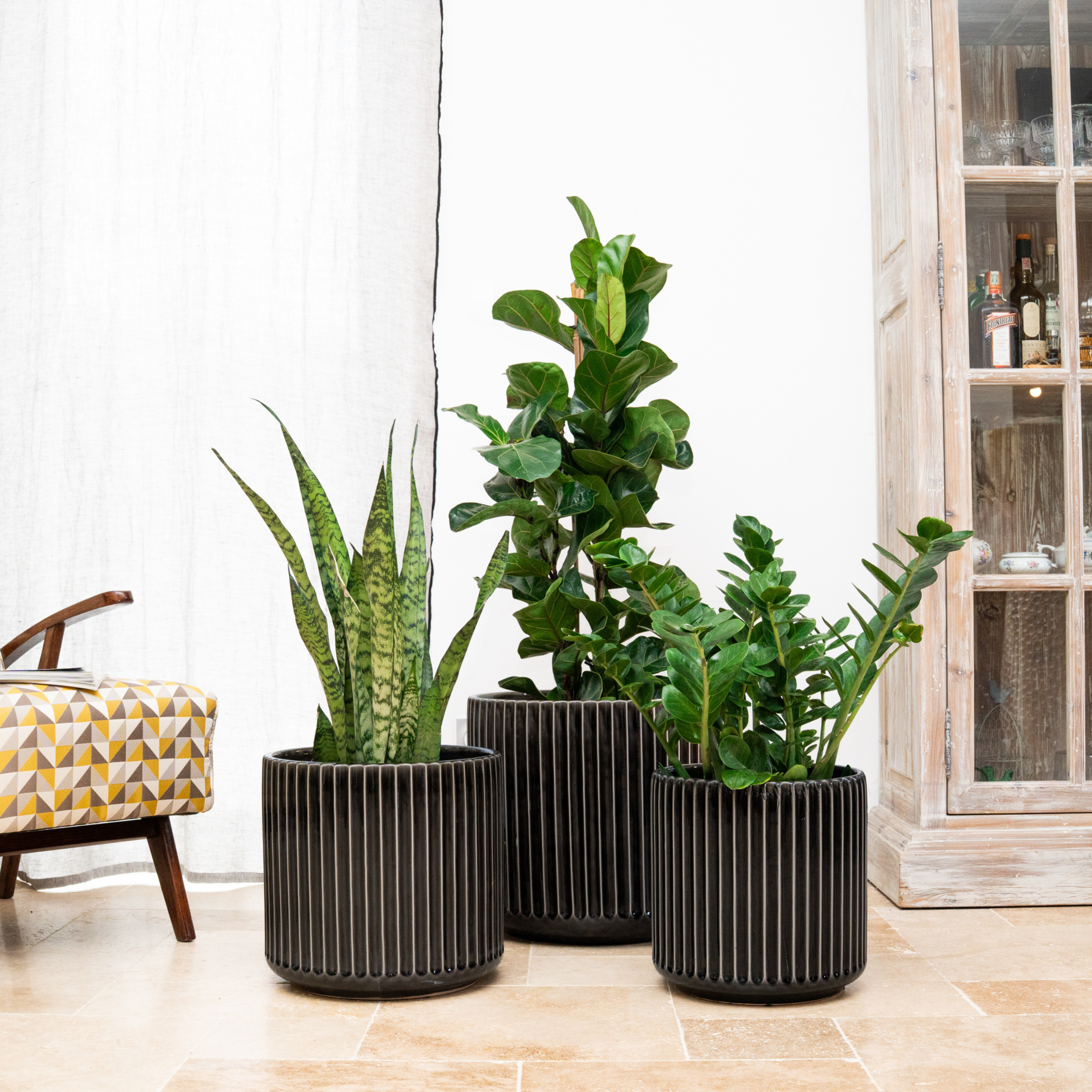 Keramický kvetináč London – Sivá