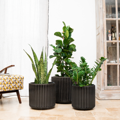 Keramický kvetináč London – Sivá