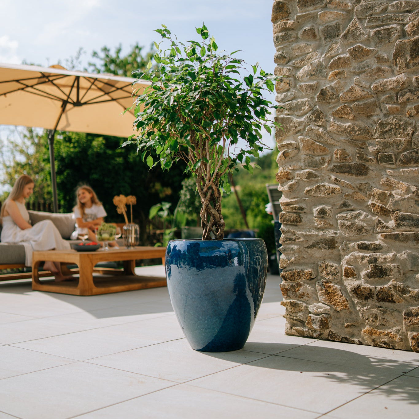 Keramický kvetináč LAFONTAINE - Tyrkysová