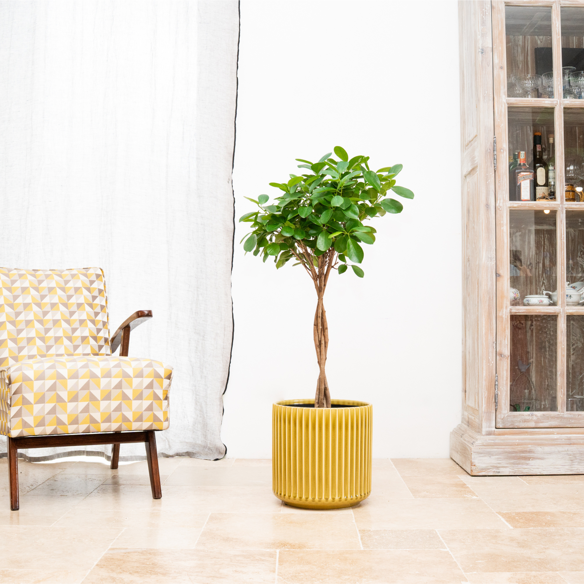 Keramický kvetináč London – Žltá