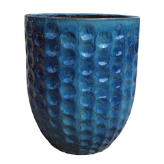 Keramický kvetináč MEROVEE - Azúrovo modrá