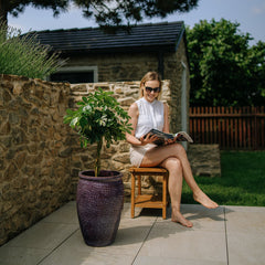 Keramicky kvetináč Poseidon - Fialová