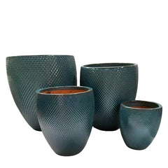 Keramicky kvetináč Signac - Petrolejovo modrá