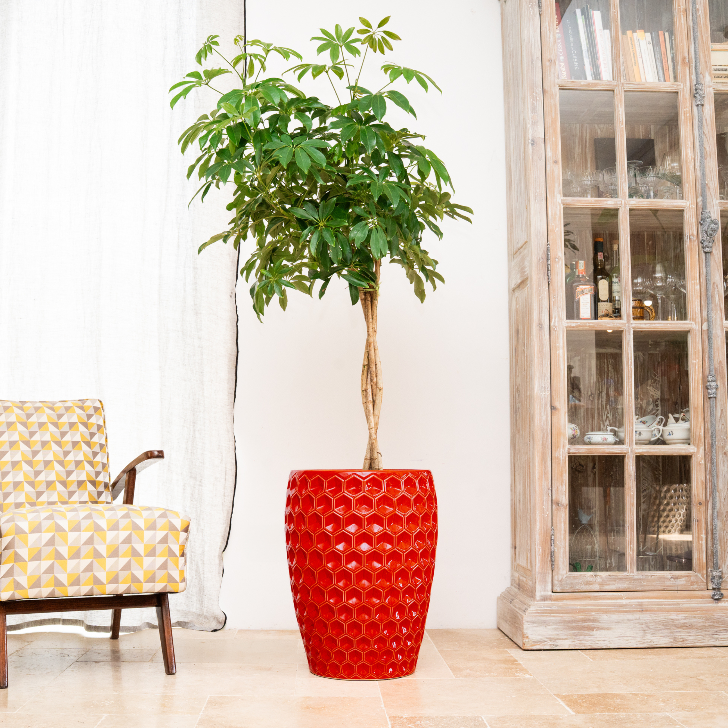 Keramický kvetináč Versaille – červený