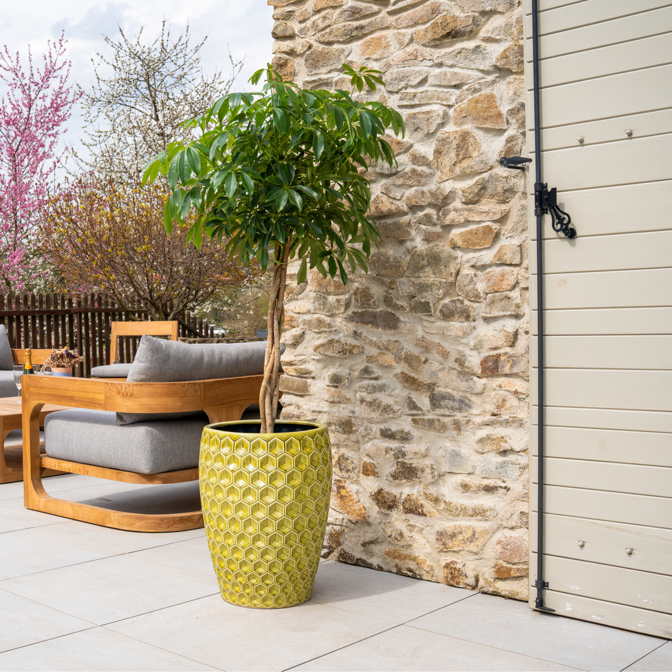 Keramický kvetináč Versaille – Žltý