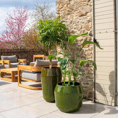 Keramický kvetináč Monaco – Zelený