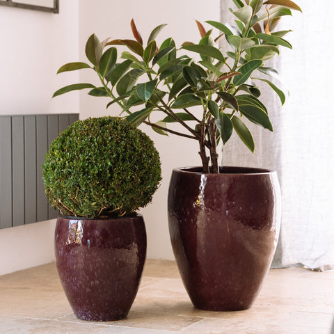 Keramický kvetináč Poseidon – Jesenná fialová