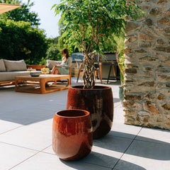Keramický kvetináč Socrate – Tropická oranžová