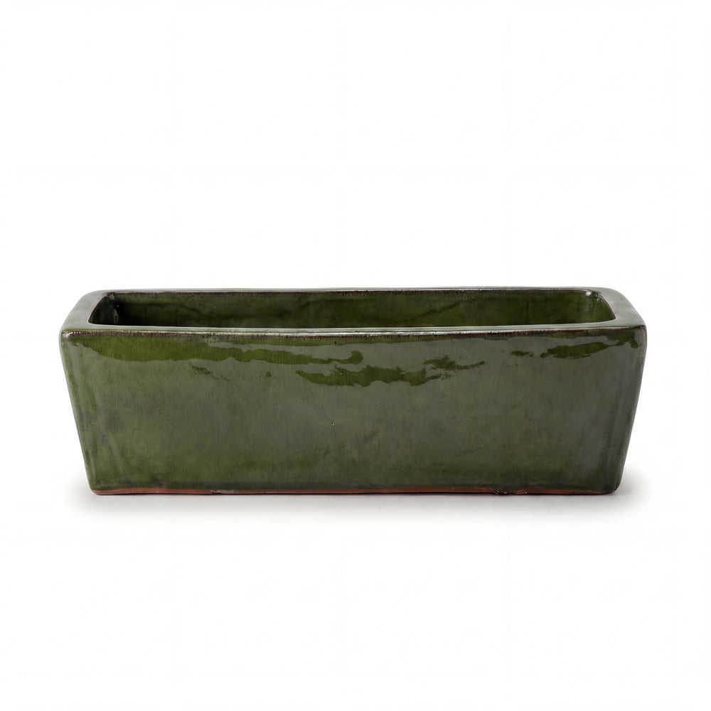 Keramický truhlík GIONO - Jemne Zelený - XL (60 x 20 x 17 cm)
