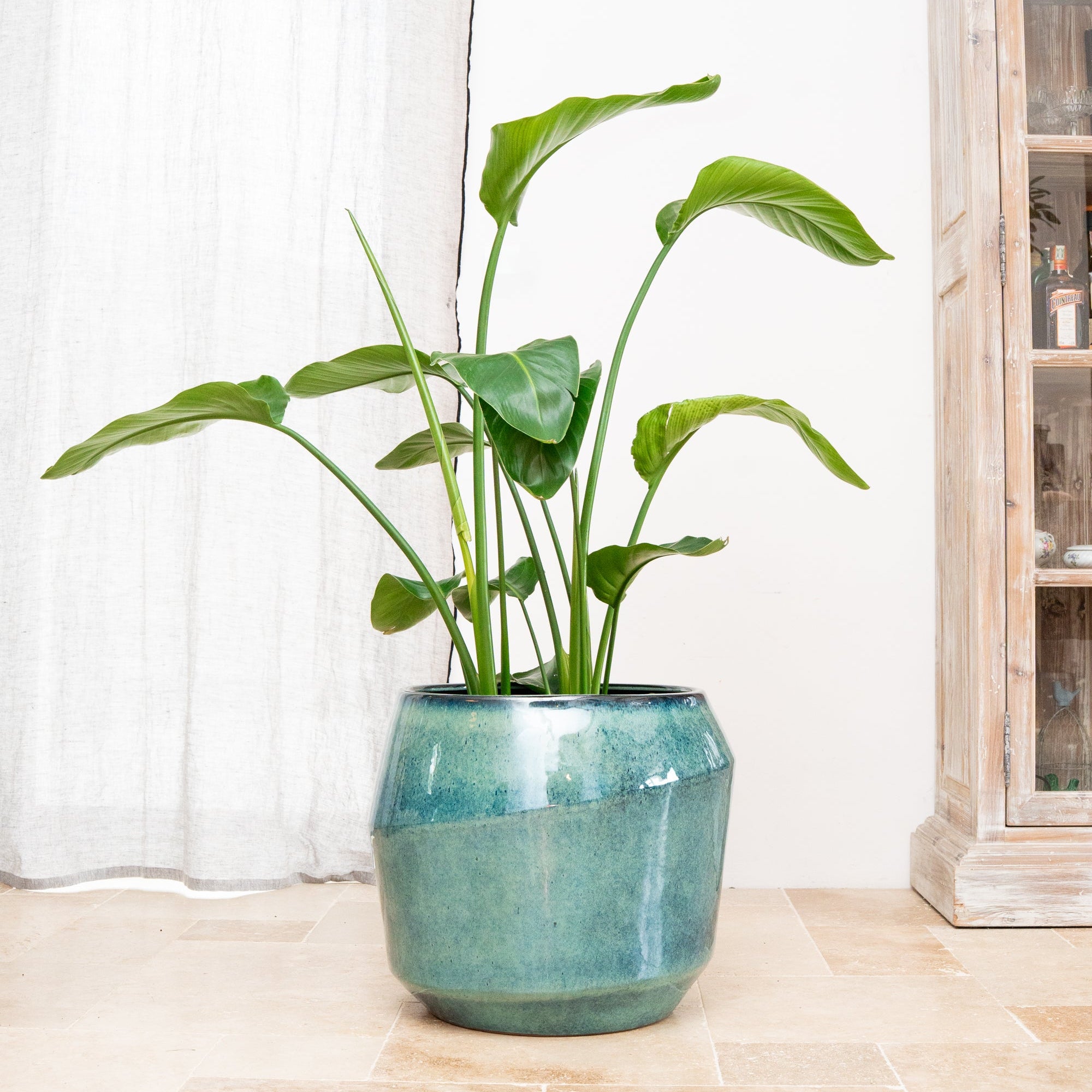 Keramický kvetináč Monaco – Svetlomodrá