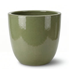 Keramický kvetináč LANCELOT - Čierno-zelený 