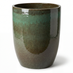 Keramicky kvetináč Mazarin - Čierno zelený