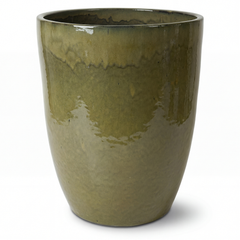 Keramicky kvetináč Mazarin - Čierno zelený